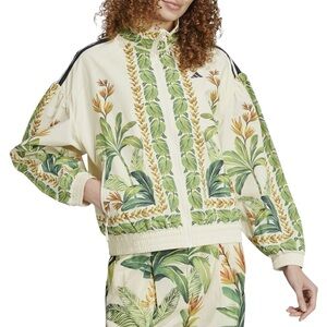 FARM RIO x ADIDAS Collaboration Women’s Track Jacket in Cream - Medium - New